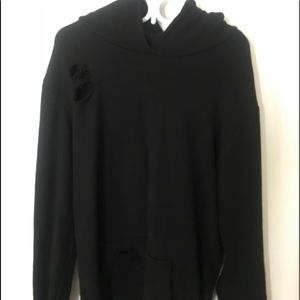 Ripped Black hoodie